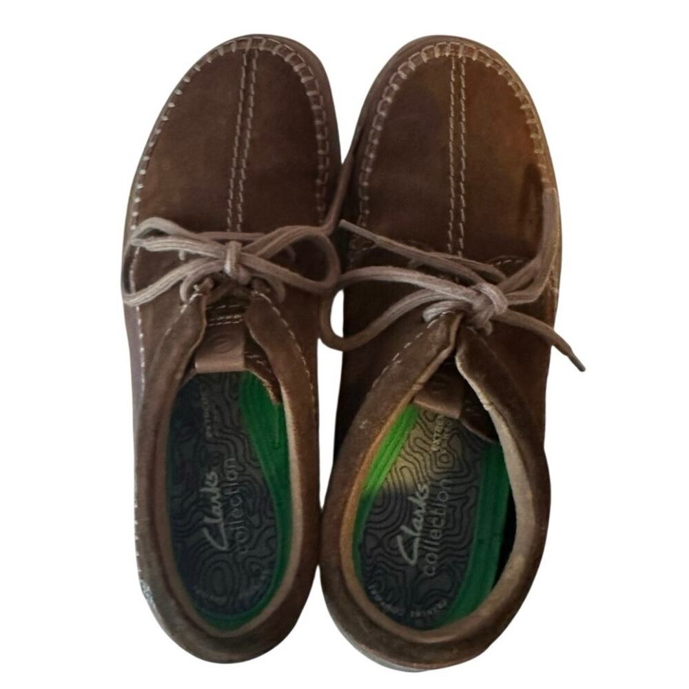 Clarks Hodson Seam Oxford Lace Up‎ Suede Leather Shoes Size 9.5 Extreme Comfort